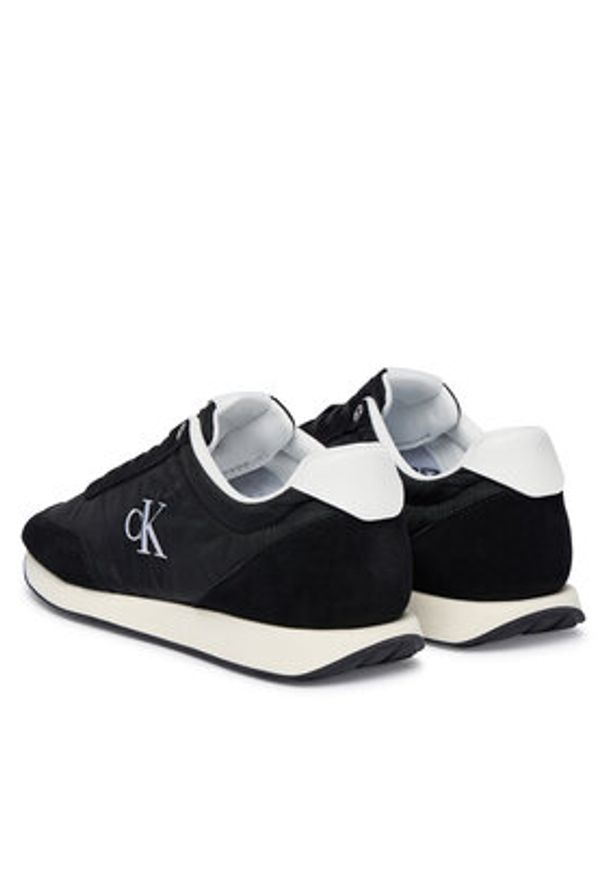 Calvin Klein Jeans Sneakersy Retro Runner Ess Mix Mat YM0YM01361 Czarny. Kolor: czarny. Materiał: materiał