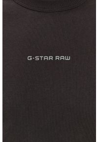 G-Star RAW - G-Star Raw T-shirt bawełniany kolor czarny z aplikacją. Okazja: na co dzień. Kolor: czarny. Materiał: bawełna. Wzór: aplikacja. Styl: casual