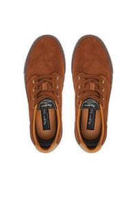 Pepe Jeans Sneakersy Ben Casual M PMS300002 Brązowy. Okazja: na co dzień. Kolor: brązowy. Materiał: zamsz, skóra