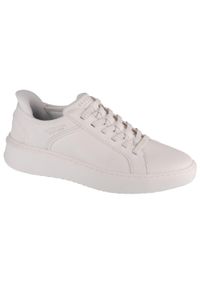 skechers - Adidasy Skechers Court Break - Double, Mężczyźni. Zapięcie: sznurówki. Kolor: biały. Materiał: skóra ekologiczna, materiał. Szerokość cholewki: normalna. Sport: turystyka piesza