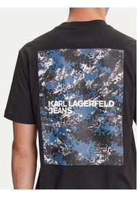 Karl Lagerfeld Jeans T-Shirt A3M17029 Czarny Regular Fit. Kolor: czarny. Materiał: bawełna #3