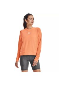 Bluza damska Under Armour Rival Terry Crew. Kolor: pomarańczowy