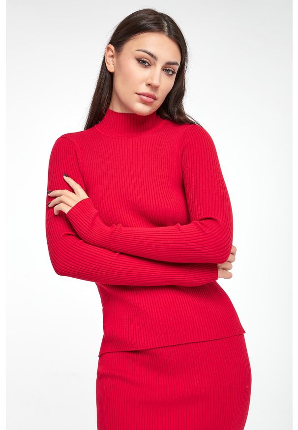 Twinset Milano - Sweter damski z półgolfem TWINSET