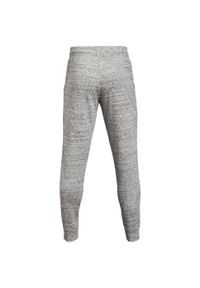 Spodnie sportowe męskie Under Armour Rival Terry Jogger. Kolor: szary, biały, wielokolorowy. Materiał: dresówka. Sport: piłka nożna