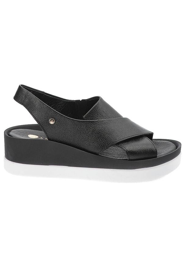 Czarne Sandały Armodo Wygodne Wsuwane Obuwie Damskie. Zapięcie: bez zapięcia. Kolor: czarny. Styl: elegancki
