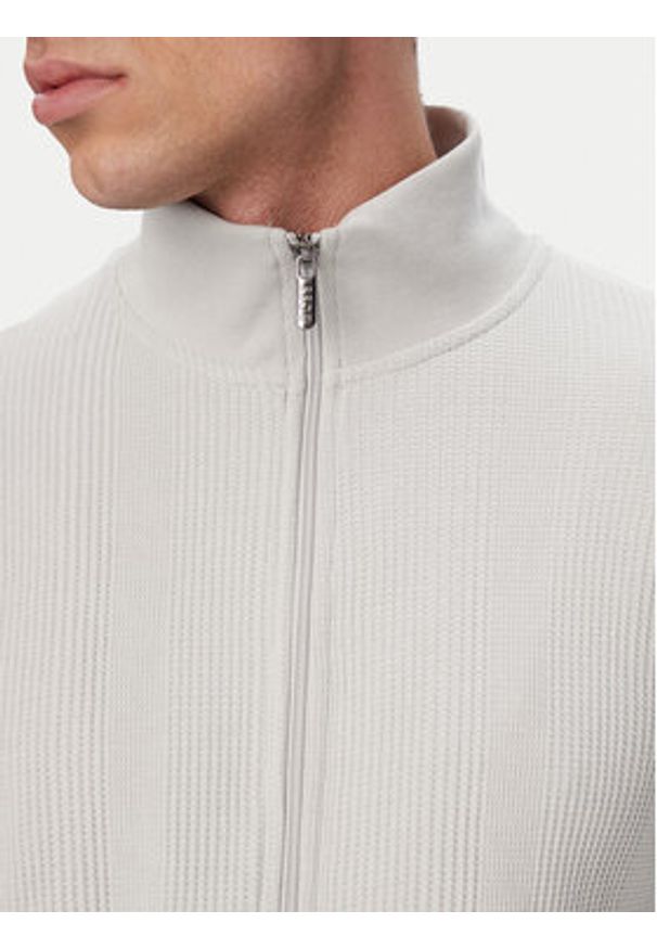 BOSS Bluza Structure 50559332 Szary Regular Fit. Kolor: szary. Materiał: syntetyk