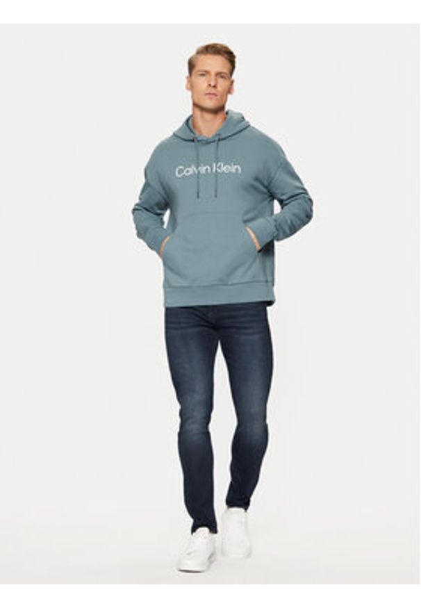 Calvin Klein Bluza Hero Logo Comfort Hoodie K10K111345 Niebieski Regular Fit. Kolor: niebieski. Materiał: bawełna