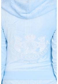 Juicy Couture - JUICY COUTURE Błękitna bluza Heritage Dog Crest Robyn. Kolor: niebieski