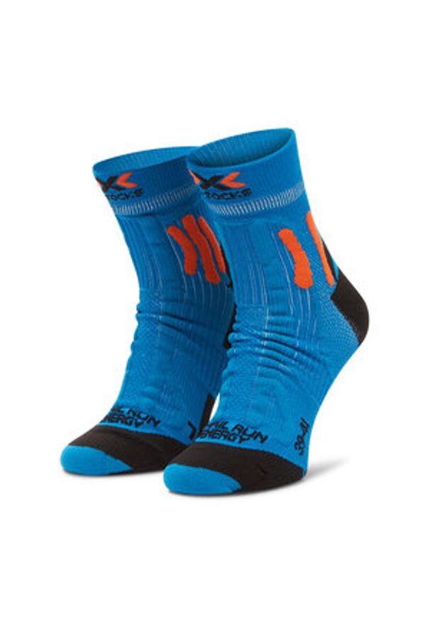 Skarpety Wysokie Męskie X-Socks - Trail Run Energy XSRS13S19U A008. Kolor: niebieski. Materiał: materiał, elastan, poliamid