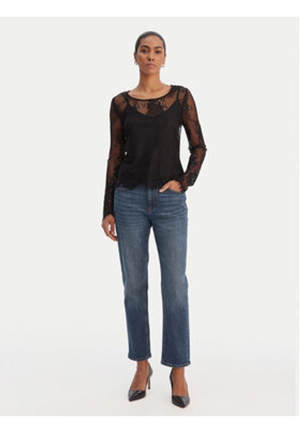 Morgan Bluzka 261-TCITY Czarny Regular Fit. Kolor: czarny. Materiał: syntetyk