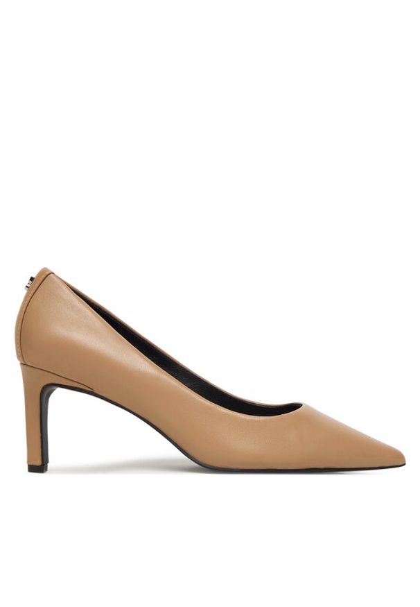 Hugo - HUGO Czółenka Devany_1 50557663 Beżowy. Kolor: beżowy. Materiał: skóra