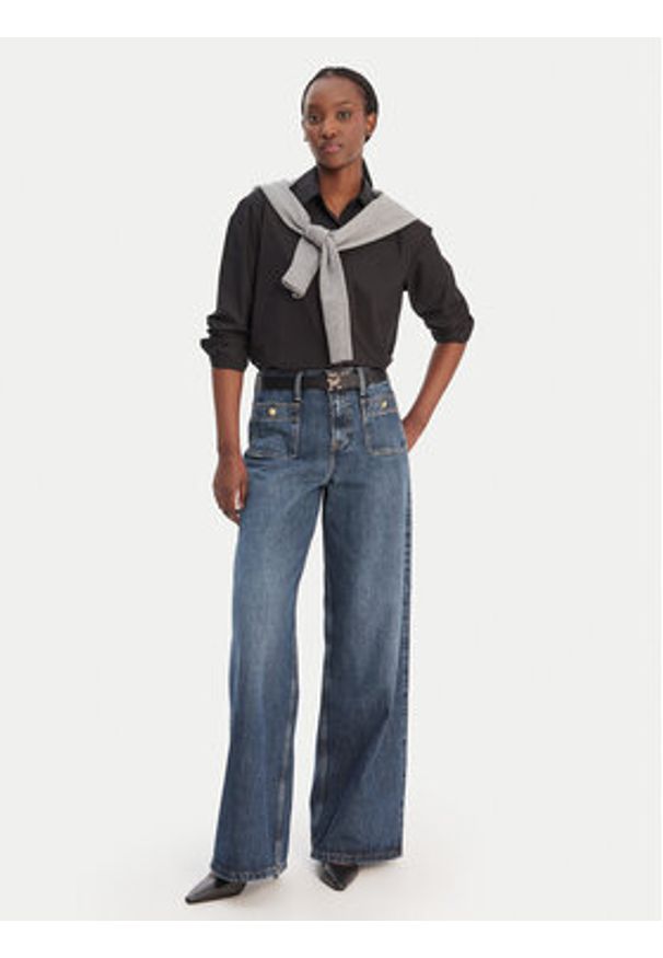 TOMMY HILFIGER - Tommy Hilfiger Koszula WW0WW48190 Czarny Regular Fit. Kolor: czarny. Materiał: bawełna