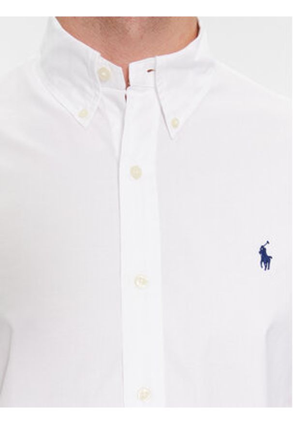 Polo Ralph Lauren Koszula 710829480002 Biały Custom Fit. Typ kołnierza: polo. Kolor: biały. Materiał: bawełna