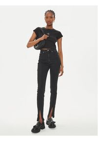 Calvin Klein Jeans T-Shirt Baby J20J223552 Czarny Slim Fit. Kolor: czarny. Materiał: bawełna #5