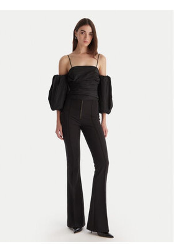 Pinko - PINKO Bluzka Taffeta 105552 Y3LE Czarny Regular Fit. Kolor: czarny. Materiał: syntetyk