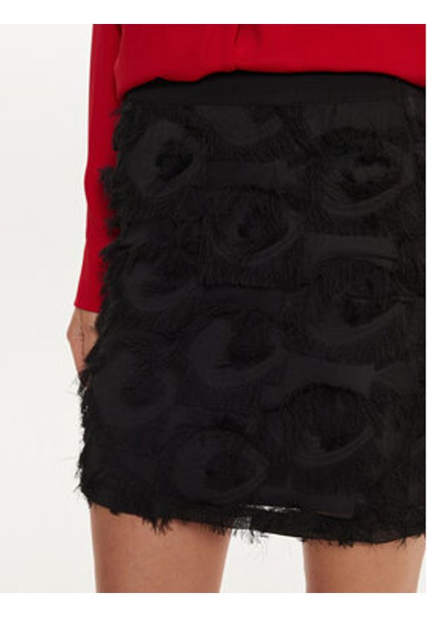Marella Spódnica mini Damien2 2423106092 Czarny Regular Fit. Kolor: czarny. Materiał: syntetyk