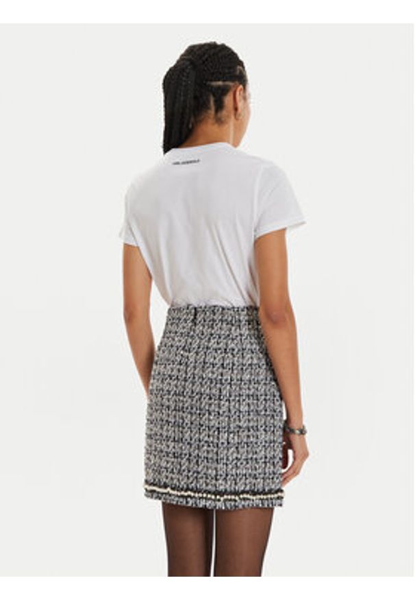 Karl Lagerfeld - KARL LAGERFELD Spódnica mini 246W1200 Kolorowy Regular Fit. Materiał: bawełna. Wzór: kolorowy