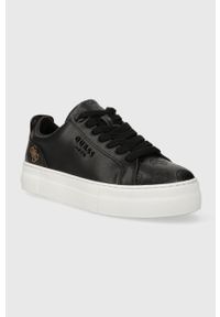 Guess sneakersy GENZA kolor czarny FL8GEA PEL12. Nosek buta: okrągły. Kolor: czarny. Materiał: guma. Obcas: na platformie #3