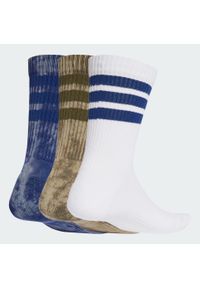 Adidas - Skarpety Stonewash Crew 3 Pairs. Kolor: biały, beżowy, niebieski, wielokolorowy. Materiał: materiał