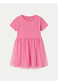 Name it - NAME IT Sukienka codzienna Harana 13226043 Różowy Regular Fit. Okazja: na co dzień. Kolor: różowy. Materiał: bawełna. Typ sukienki: proste. Styl: casual