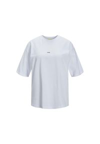 Duży T-shirt damski JJXX andrea logo. Kolor: biały. Sport: joga i pilates