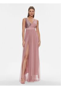 Rinascimento Sukienka wieczorowa CFC0117528003 Różowy Regular Fit. Kolor: różowy. Materiał: syntetyk. Styl: wizytowy #1
