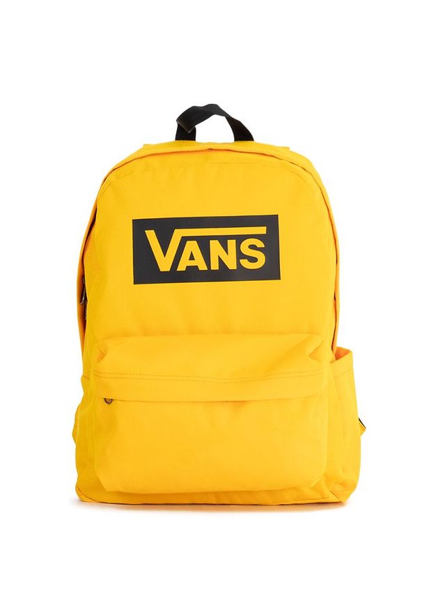 Plecak Vans Old Skool Boxed Backpack VN0A7SCH6U41 - żółty. Kolor: żółty. Materiał: poliester, materiał. Wzór: aplikacja. Styl: casual