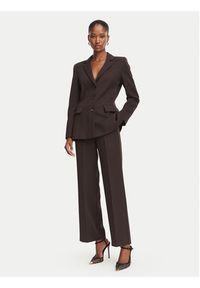 Marella Marynarka Amico1 2625046251 Brązowy ciemny Slim Fit. Kolor: brązowy. Materiał: syntetyk #4