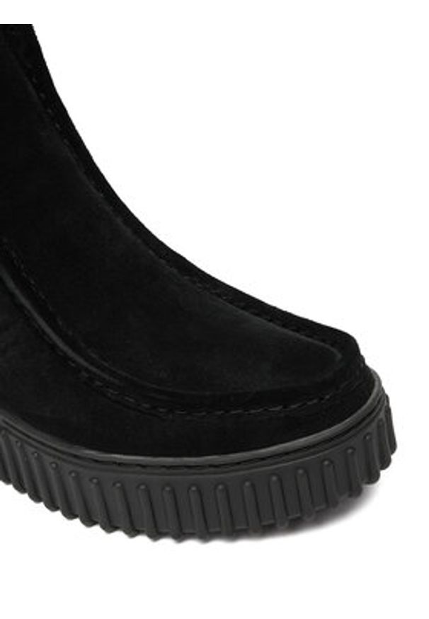 Clarks Botki Torhill Cozy 26182910 Czarny. Kolor: czarny. Materiał: skóra, zamsz