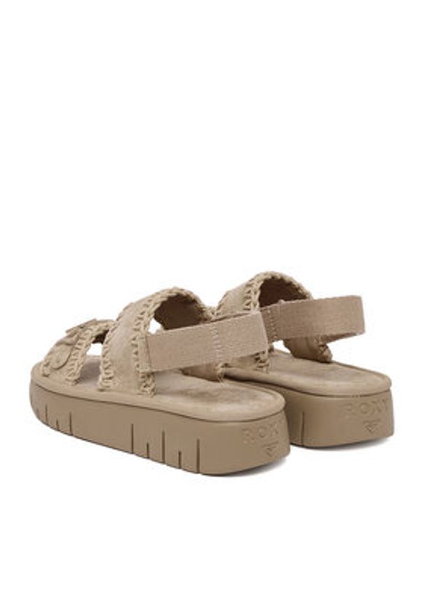 Roxy Sandały CEOB-HY62277-1 Beżowy. Kolor: beżowy. Materiał: materiał