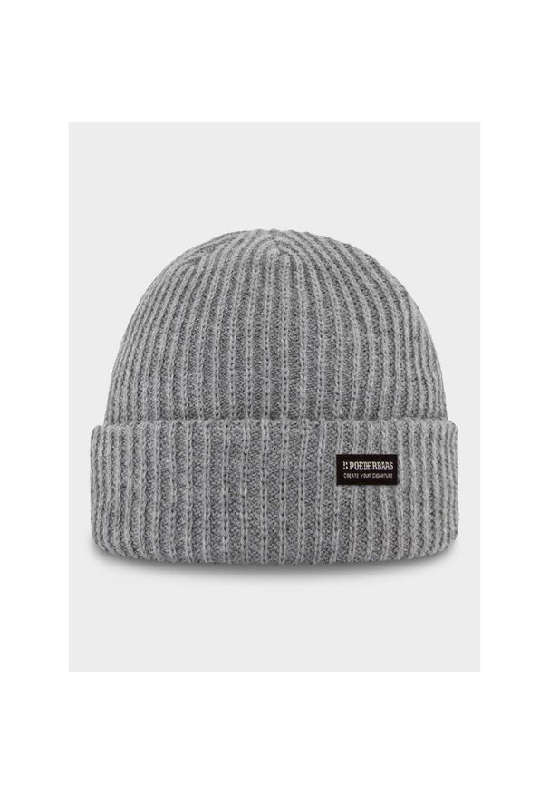 POEDERBAAS - Czapka narciarska dla dorosłych Poederbaas Royal Rib. Kolor: szary. Materiał: akryl. Sezon: zima. Styl: sportowy