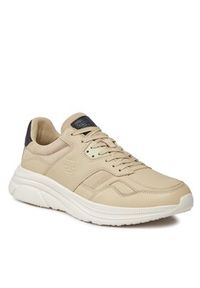TOMMY HILFIGER - Tommy Hilfiger Sneakersy Modern Runner Premium Lth FM0FM04879 Beżowy. Kolor: beżowy. Materiał: skóra #4
