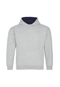 AWDIS - Bluza Dziecięca Heather Varsity Hoodie. Kolor: wielokolorowy, fioletowy, niebieski, szary