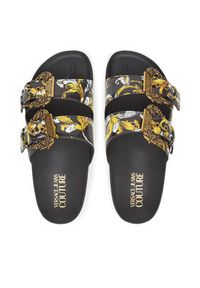 Versace Jeans Couture Klapki 78VA3SM1 Czarny. Kolor: czarny. Materiał: skóra #4