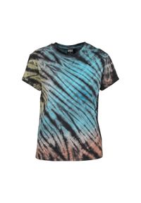 Urban Classics - Koszulka Damska Tie Dye Boyfriend T-shirt. Kolor: czarny. Sport: turystyka piesza