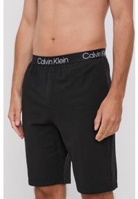 Calvin Klein Underwear Szorty piżamowe męskie kolor czarny gładkie. Kolor: czarny. Materiał: włókno, dzianina. Wzór: gładki #1