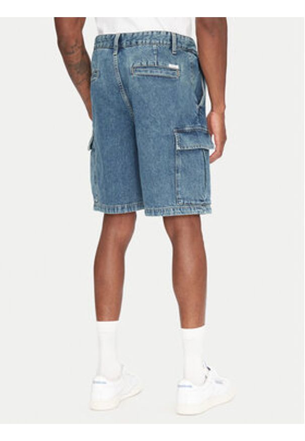 Jack & Jones - Jack&Jones Szorty jeansowe Bill 12272557 Niebieski Relaxed Fit. Kolor: niebieski. Materiał: bawełna