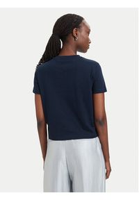 Tommy Jeans T-Shirt Flag DW0DW22818 Granatowy Regular Fit. Kolor: niebieski. Materiał: bawełna #4