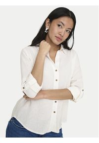 only - ONLY Koszula Goa 15363991 Biały Loose Fit. Kolor: biały. Materiał: len #3