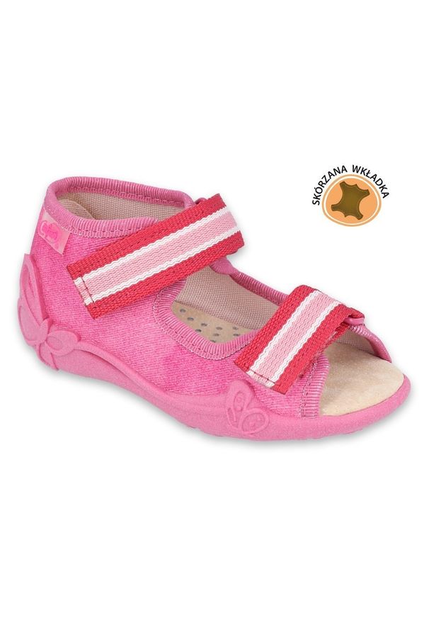 Befado obuwie dziecięce 342P036 różowe. Kolor: różowy. Materiał: bawełna, tkanina