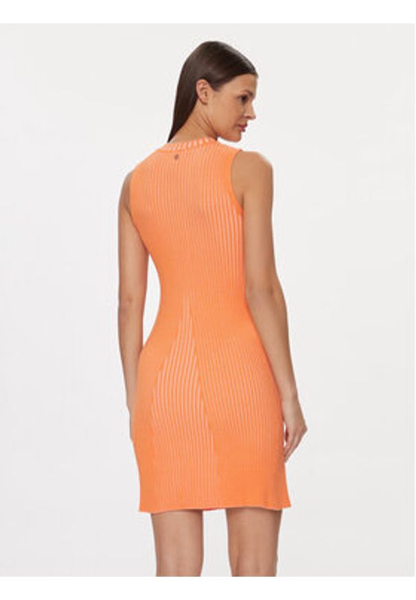 Guess Sukienka dzianinowa Allie W4RK20 Z2YN2 Pomarańczowy Slim Fit. Kolor: pomarańczowy. Materiał: syntetyk, wiskoza
