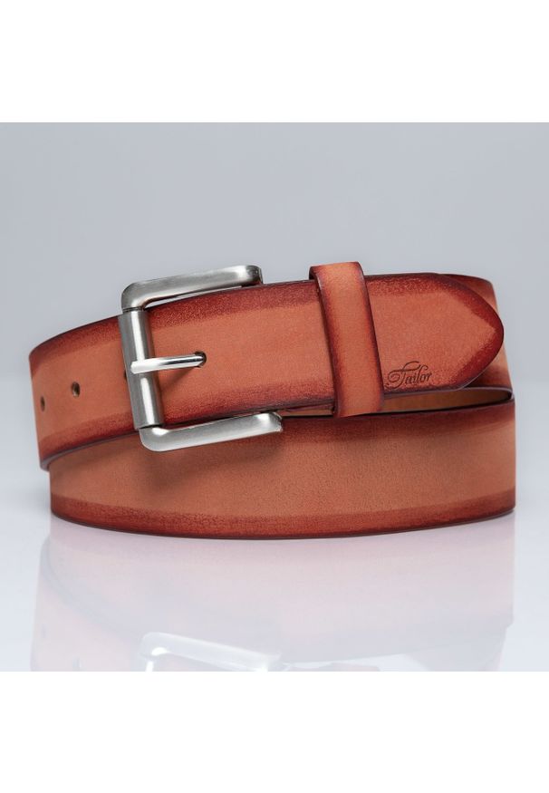 Tom Tailor - TOM TAILOR PASEK SKÓRZANY SOPO-TT376 351 40mm Ledergürtel RO2689. Materiał: skóra. Wzór: paski. Styl: klasyczny