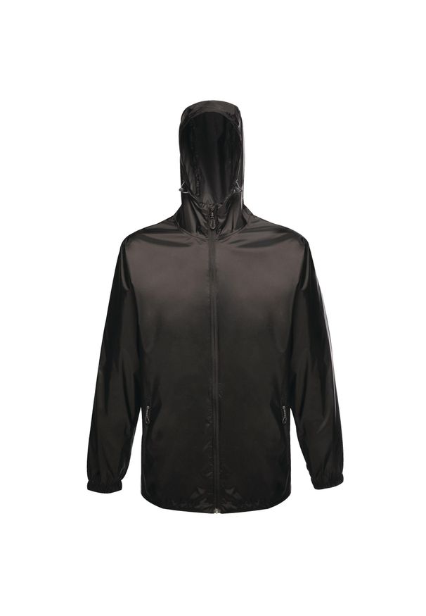 Regatta - Męska Kurtka Przeciwdeszczowa + Worek Packaway. Kolor: czarny. Sport: turystyka piesza