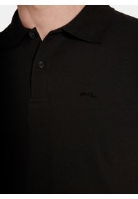 Pako Lorente - PAKO LORENTE - T-shirt polo w czarnym kolorze. Typ kołnierza: polo. Kolor: biały, czarny, różowy. Materiał: bawełna, elastan #4