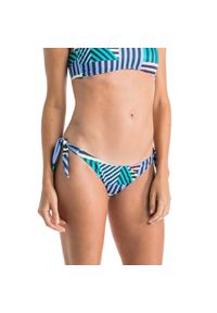 OLAIAN - Dół kostiumu kąpielowego surfingowego damski Olaian Sabi Graphiti. Kolor: fioletowy. Materiał: elastan, poliester, materiał