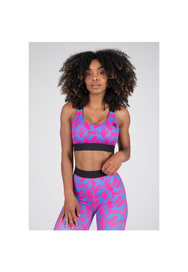 GORILLA WEAR - Biustonosz dla kobiet Gorilla Wear Colby Sports. Kolor: różowy, niebieski, wielokolorowy. Sport: fitness
