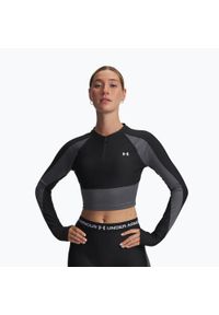 Longsleeve Under Armour HeatGear Rib 1/4 Zip. Kolor: czarny. Długość rękawa: długi rękaw. Sport: fitness #1