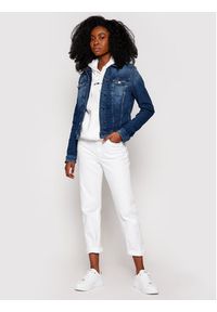 Tommy Jeans Kurtka jeansowa Vivianne DW0DW09219 Granatowy Slim Fit. Kolor: niebieski. Materiał: bawełna