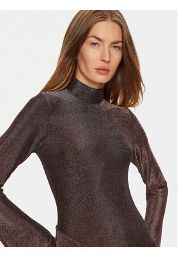 BARDOT Sukienka koktajlowa 59556DB Brązowy Slim Fit. Kolor: brązowy. Materiał: syntetyk. Styl: wizytowy