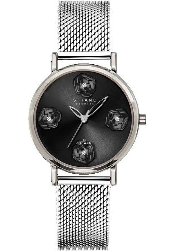 Zegarek Strand Zegarek damski Strand S733LXCBMC CYRKONIE srebrny. Kolor: srebrny